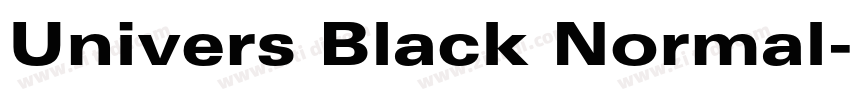 Univers Black Normal字体转换